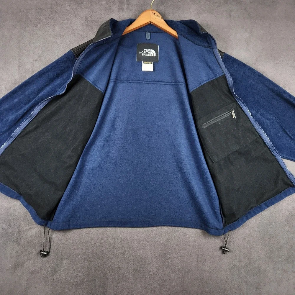 Vintage The North‎ Face Windstopper Fleece Jacket Mens large Blue Black Full Zip